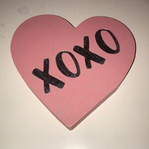 Pink Heart Shaped Decor with XOXO